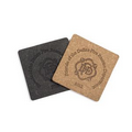 Single Recycled Leather Eco Coaster